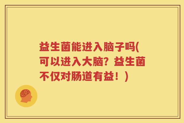 益生菌能进入脑子吗(可以进入大脑？益生菌不仅对肠道有益！)